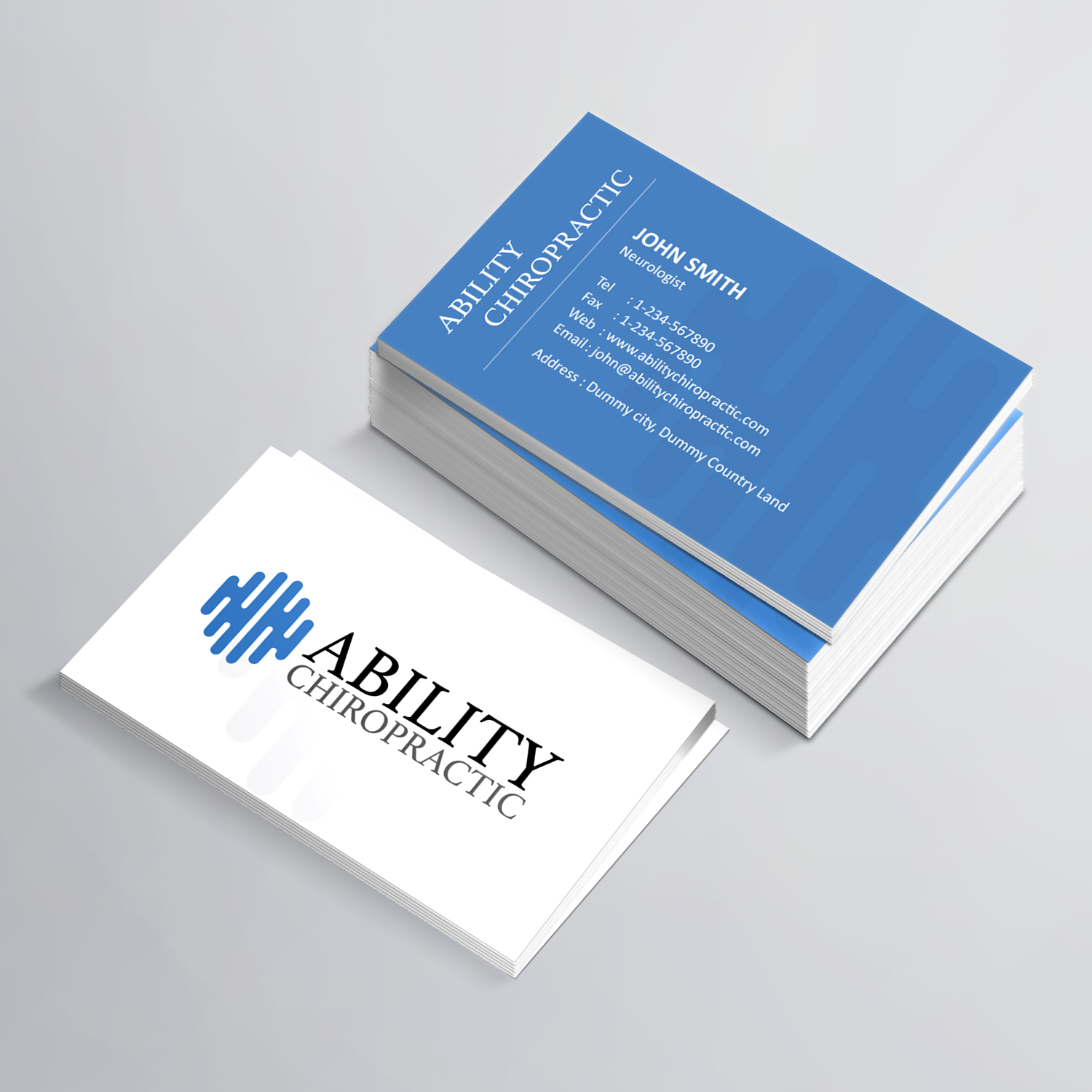 Diseño de Tarjeta de Presentación por Creative Jiniya para Ability Chiropractic | Diseño #23720790