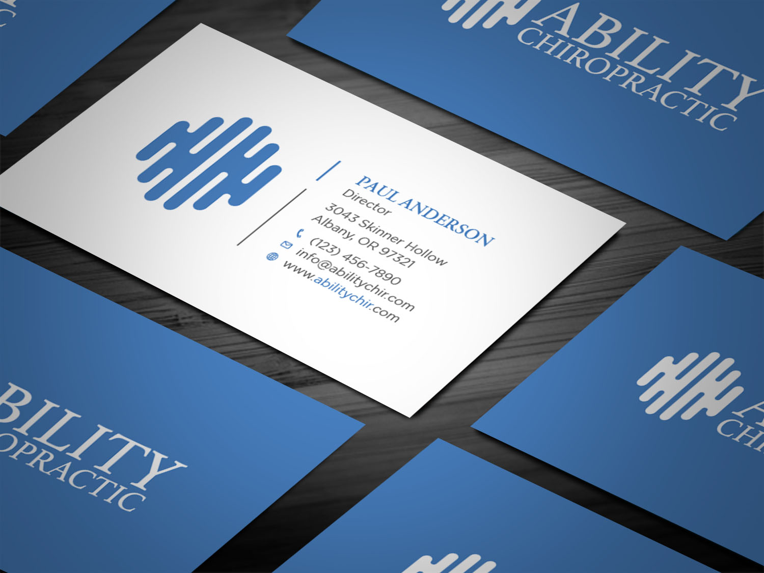 Diseño de Tarjeta de Presentación por Tripti Ranjan Gain para Ability Chiropractic | Diseño #23724410