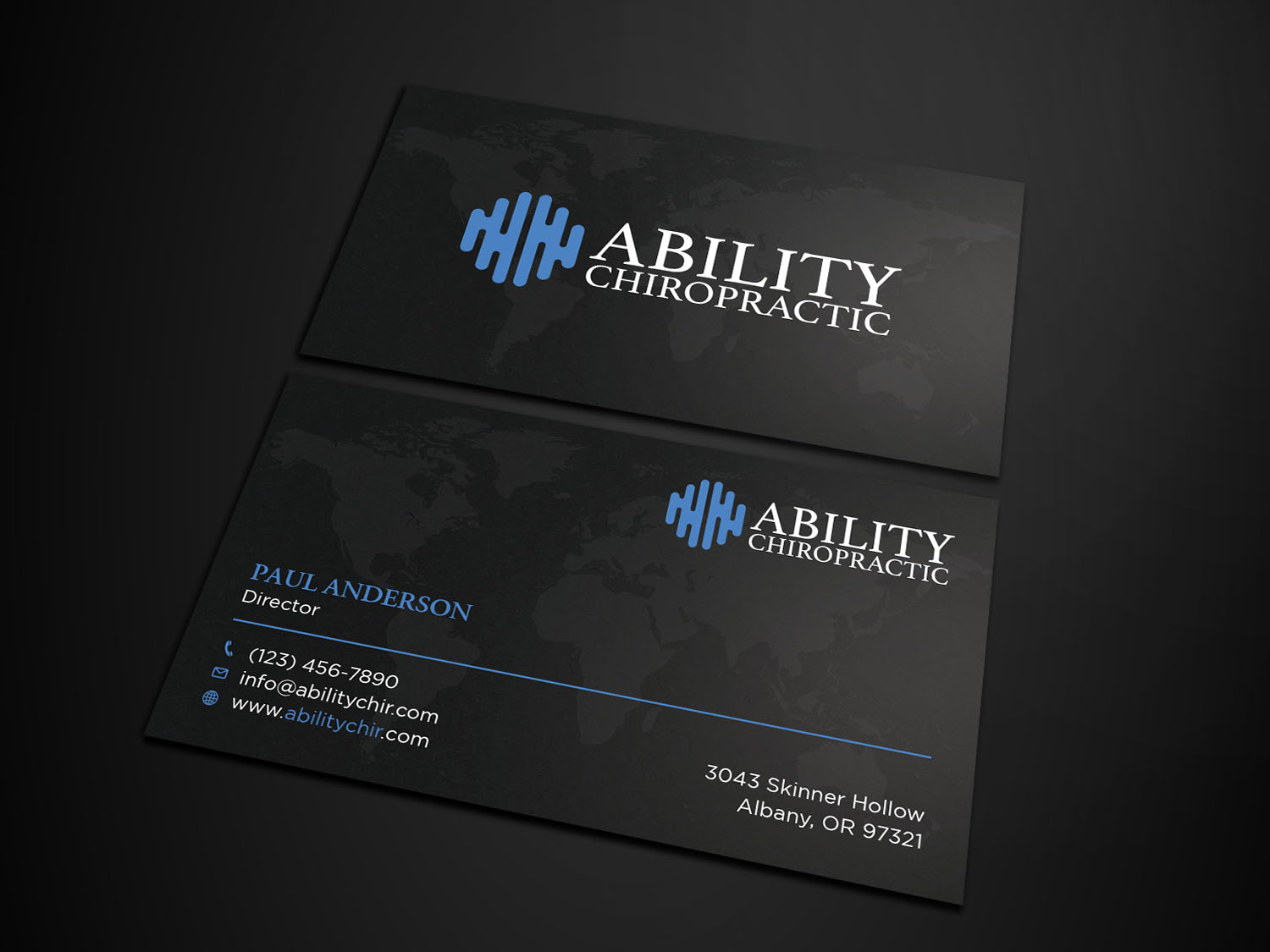 Diseño de Tarjeta de Presentación por Tripti Ranjan Gain para Ability Chiropractic | Diseño #23724429