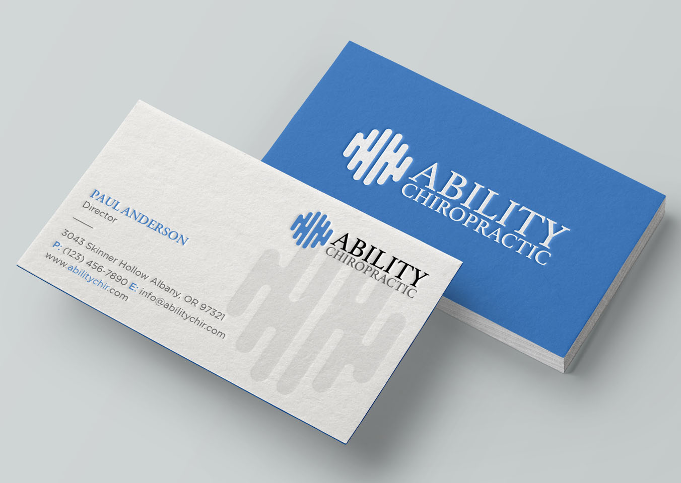 Diseño de Tarjeta de Presentación por Tripti Ranjan Gain para Ability Chiropractic | Diseño #23724438