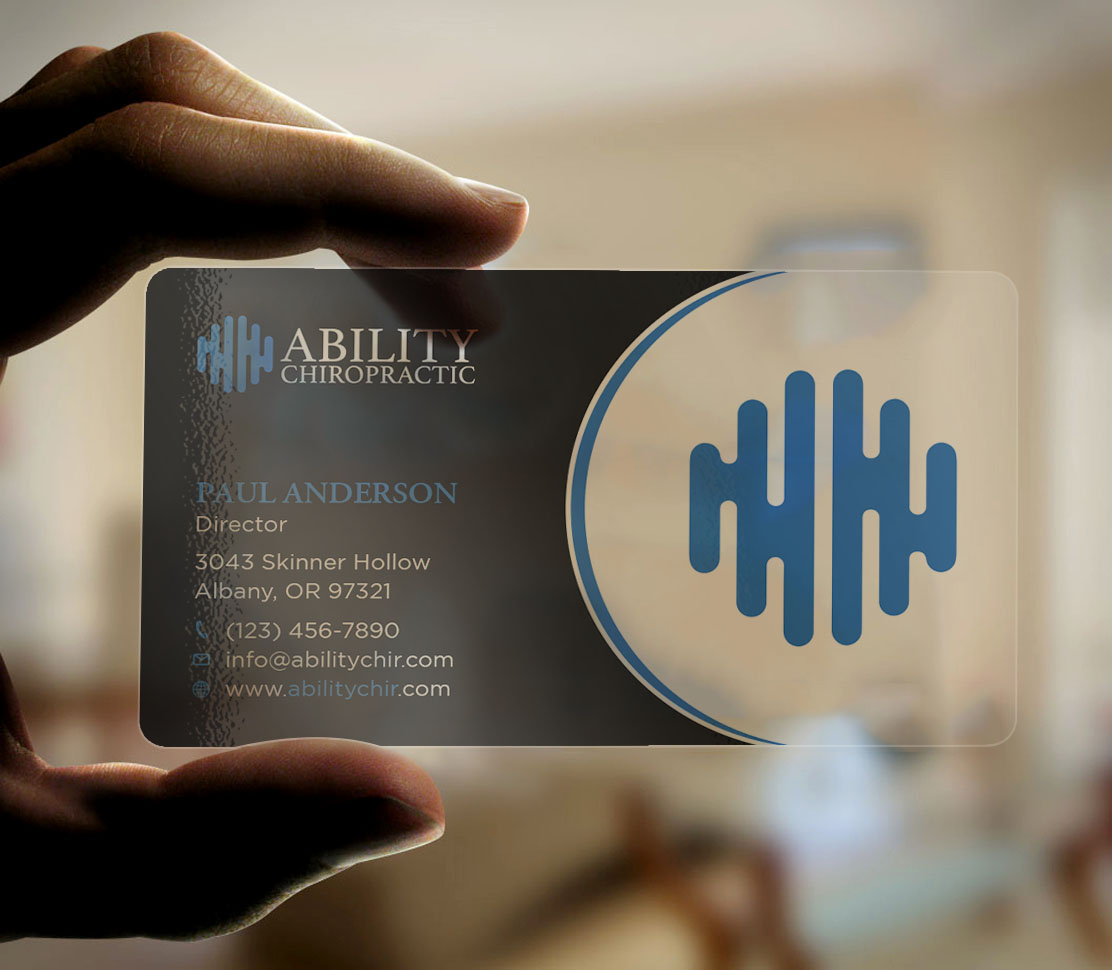 Diseño de Tarjeta de Presentación por Tripti Ranjan Gain para Ability Chiropractic | Diseño #23724440