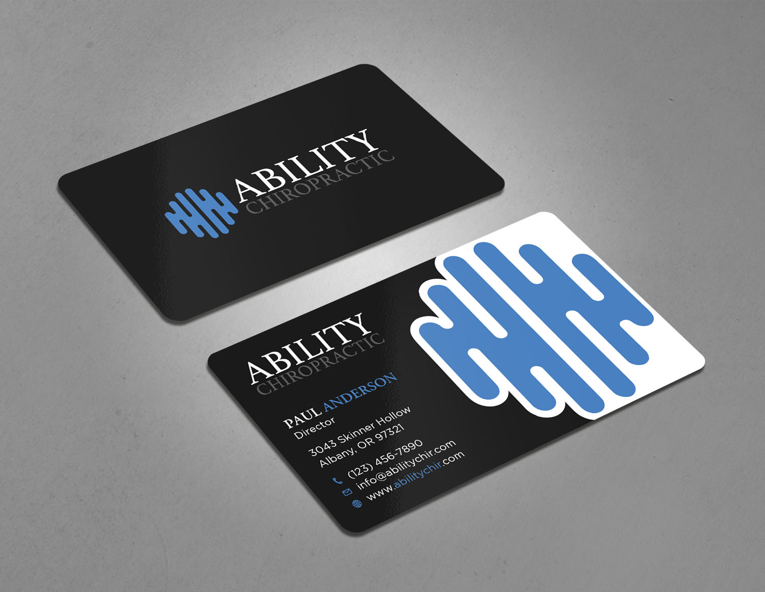 Diseño de Tarjeta de Presentación por Tripti Ranjan Gain para Ability Chiropractic | Diseño #23724631