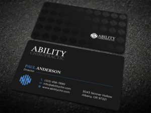 Business Card Design by Tripti Ranjan Gain for Ability Chiropractic | Design: #23724769