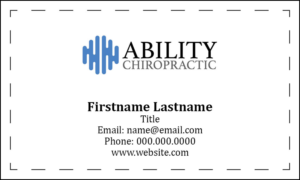 Business Card Design by Profe Hobbs for Ability Chiropractic | Design: #23722694