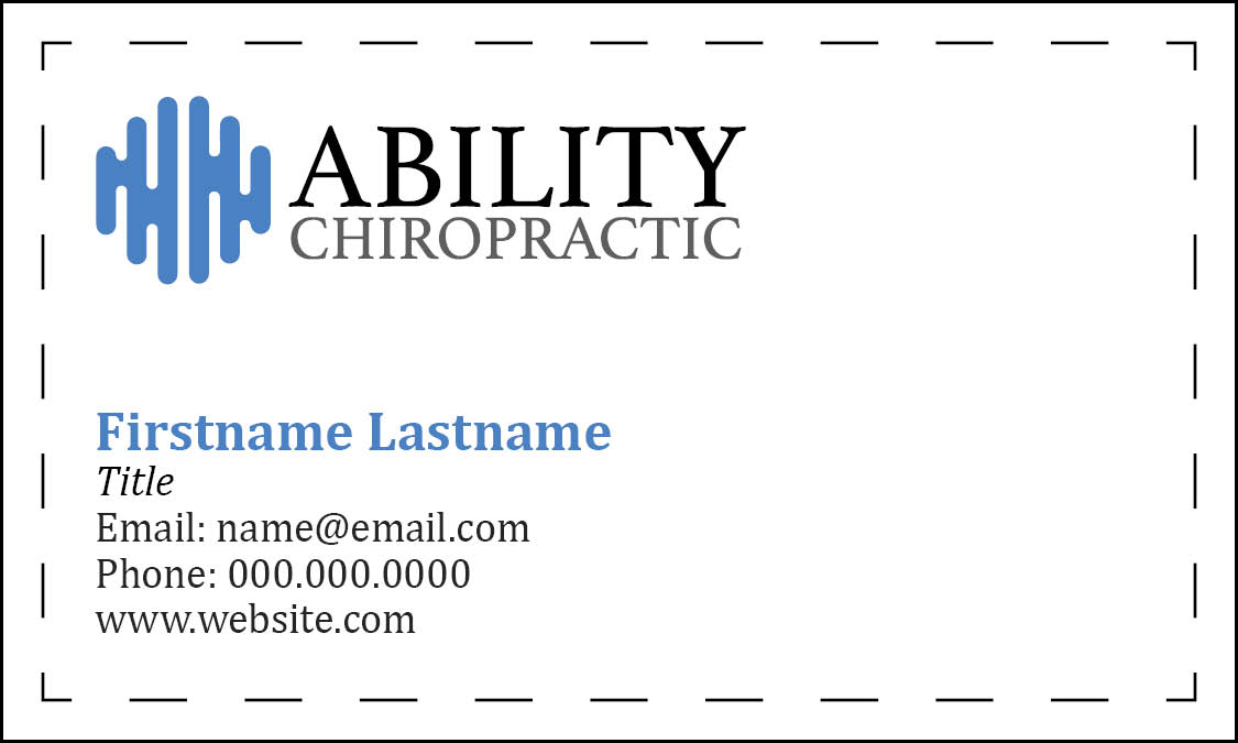 Business Card Design by Profe Hobbs for Ability Chiropractic | Design #23722695
