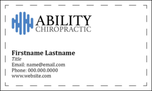 Business Card Design by Profe Hobbs for Ability Chiropractic | Design: #23722696