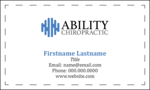 Business Card Design by Profe Hobbs for Ability Chiropractic | Design: #23722697