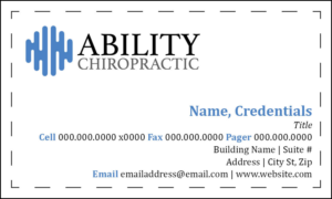 Business Card Design by Profe Hobbs for Ability Chiropractic | Design: #23722732