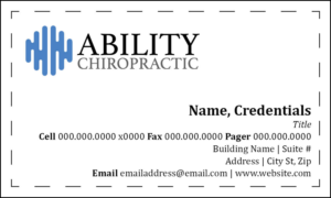 Business Card Design by Profe Hobbs for Ability Chiropractic | Design: #23722733