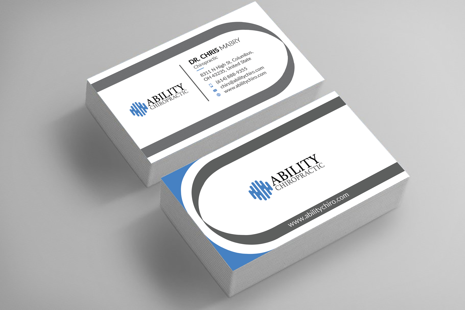 Business Card Design by Jahidul for Ability Chiropractic | Design #23746911