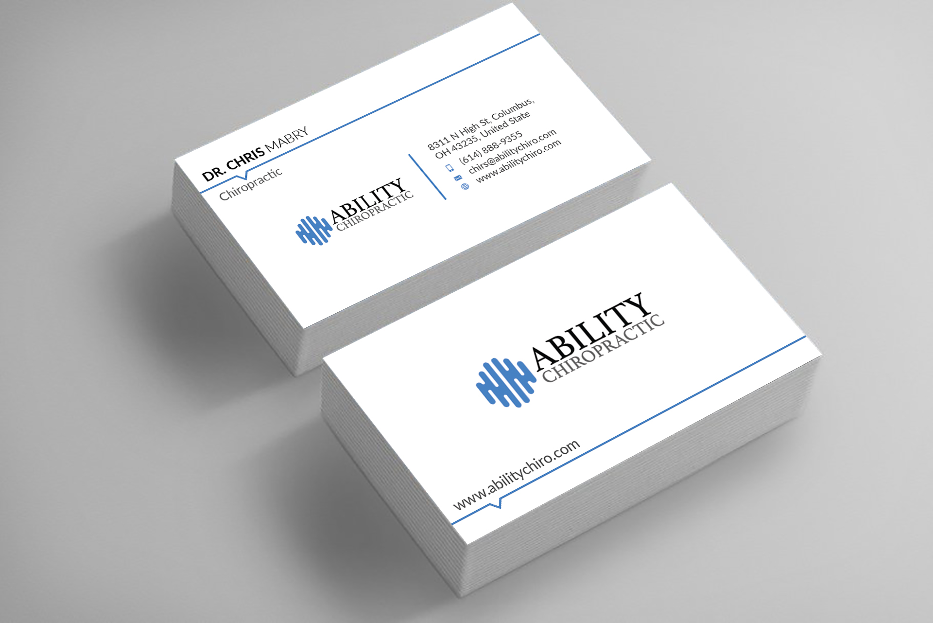 Business Card Design by Jahidul for Ability Chiropractic | Design #23746918