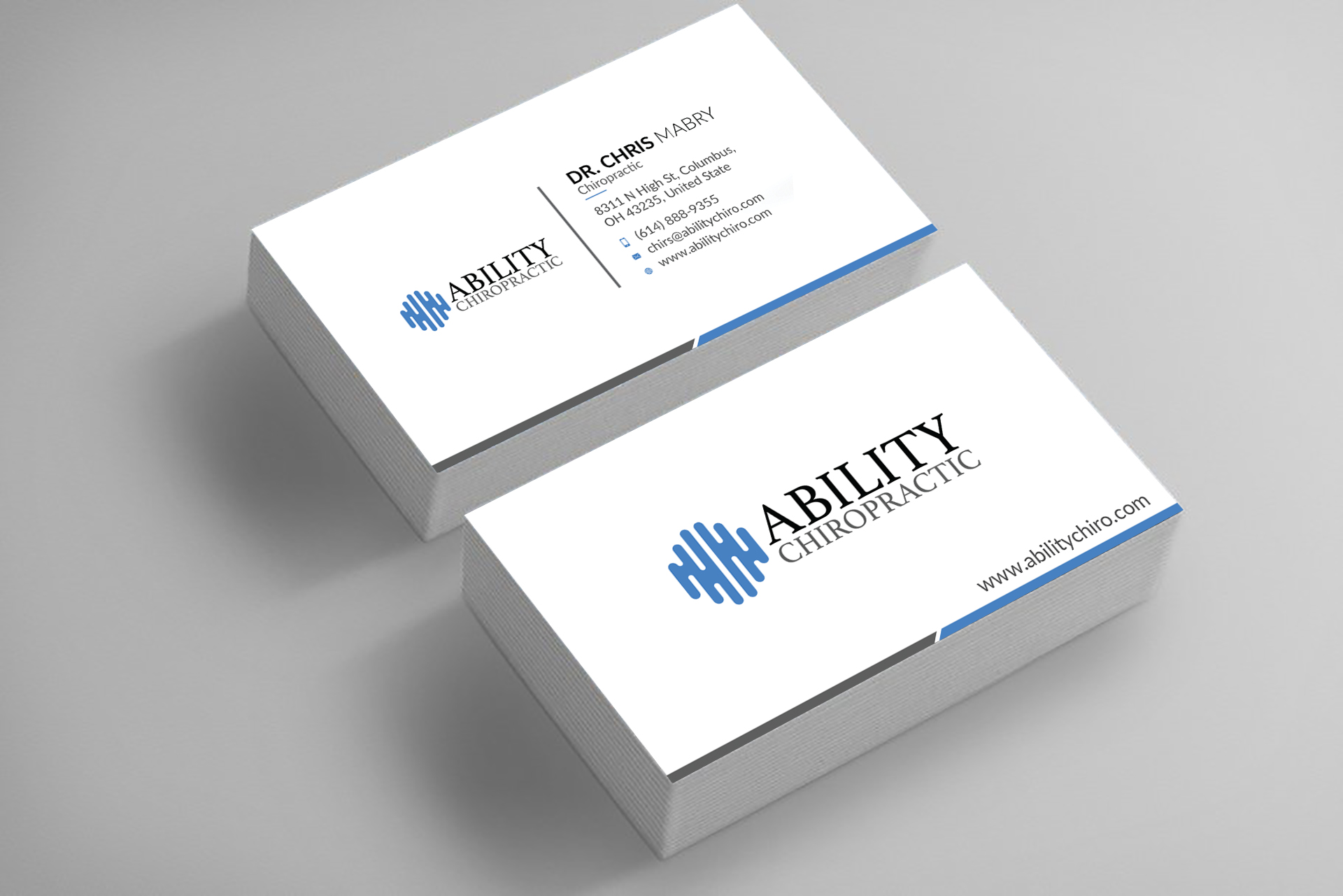 Business Card Design by Jahidul for Ability Chiropractic | Design #23746919