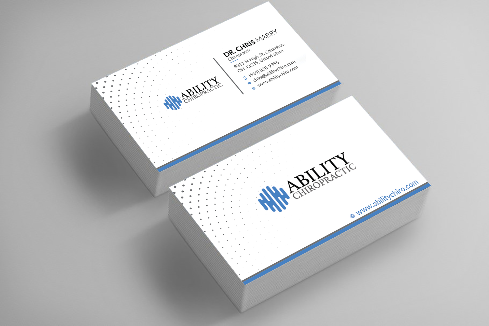 Business Card Design by Jahidul for Ability Chiropractic | Design #23746927
