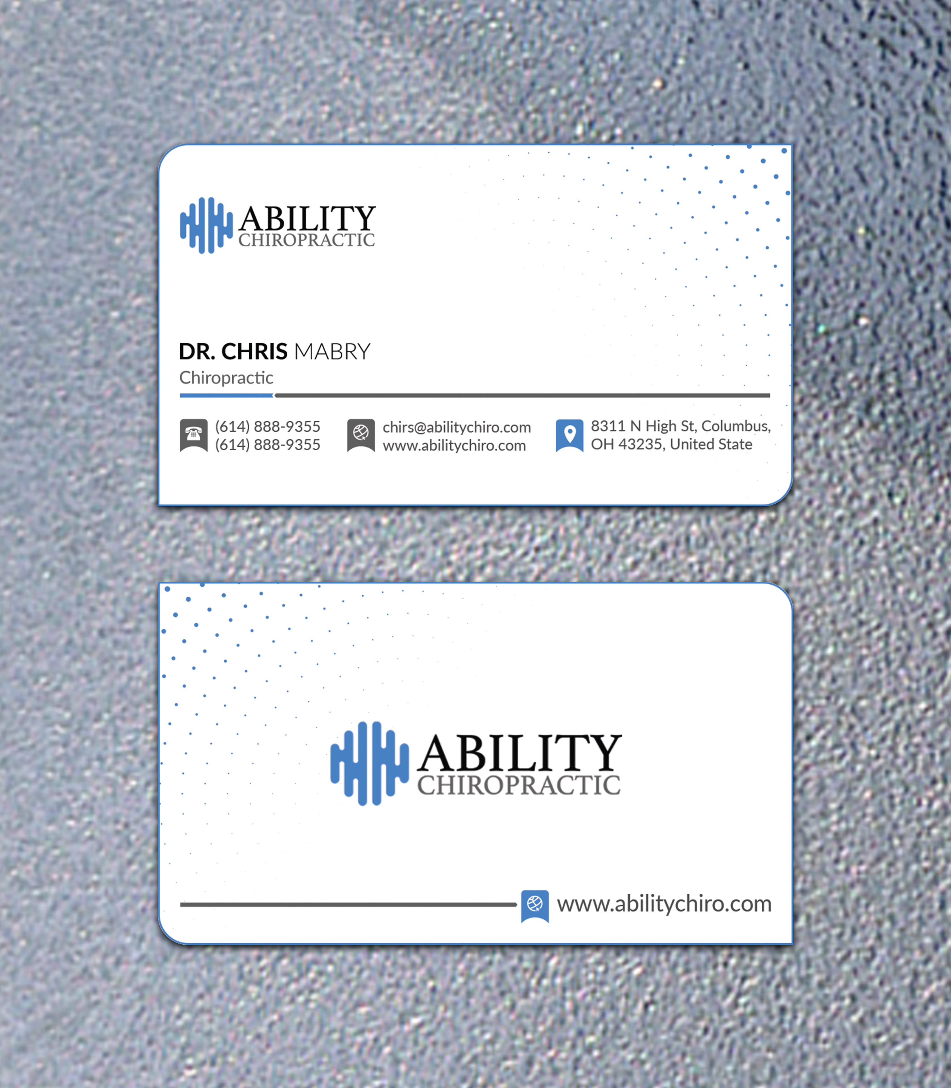 Business Card Design by Jahidul for Ability Chiropractic | Design #23746934