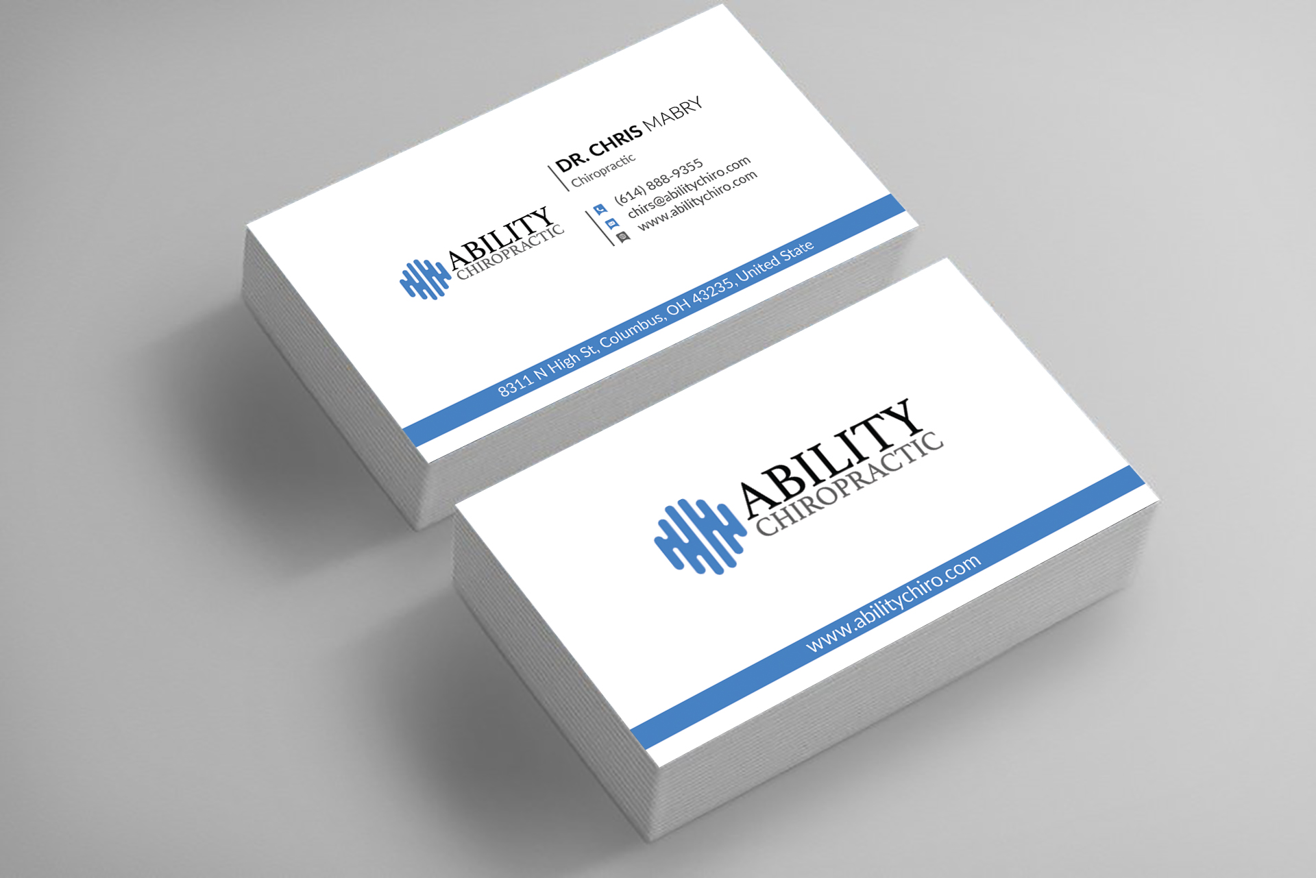 Business Card Design by Jahidul for Ability Chiropractic | Design #23749271