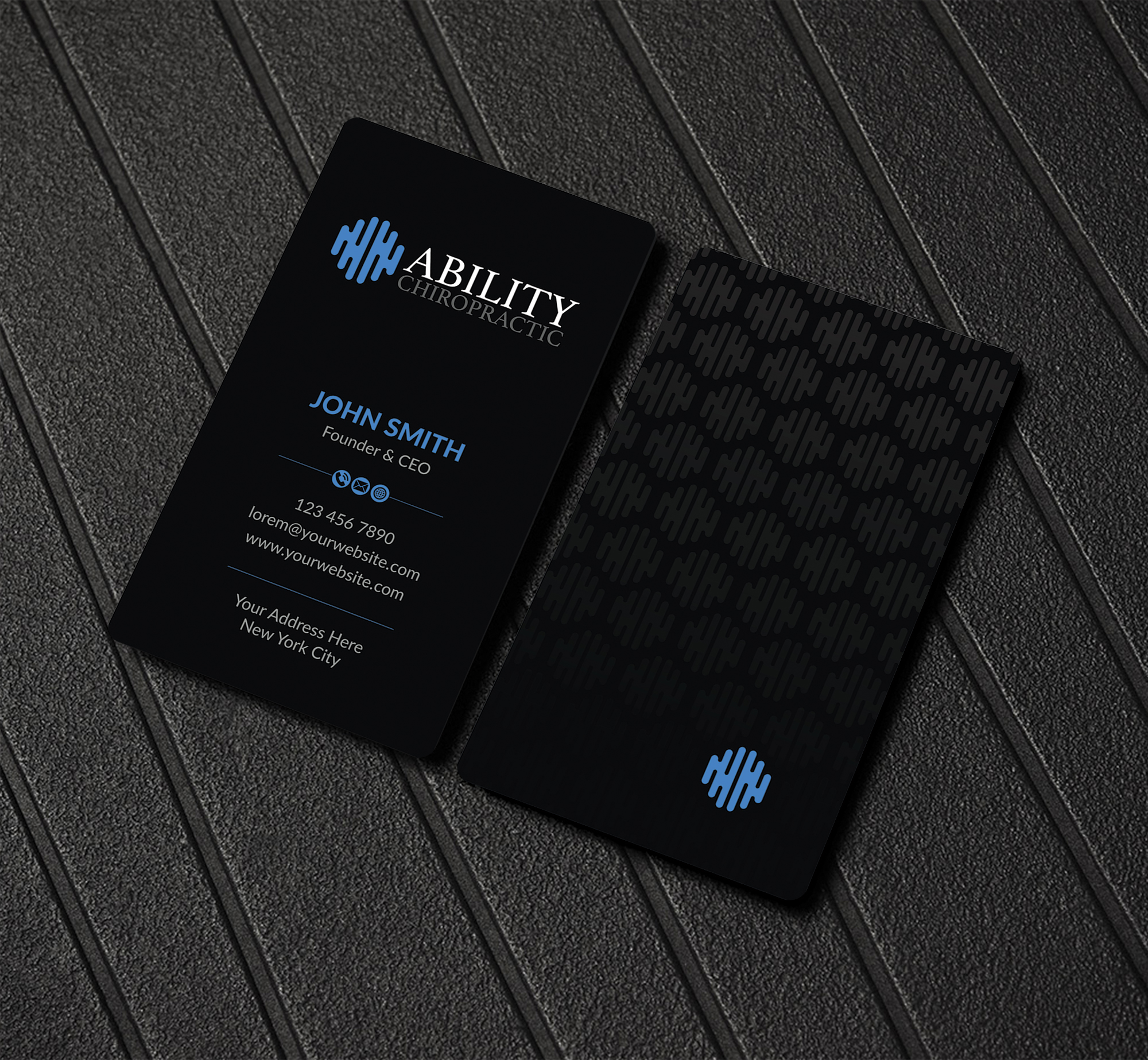 Business Card Design by Musa. A for Ability Chiropractic | Design #23767966