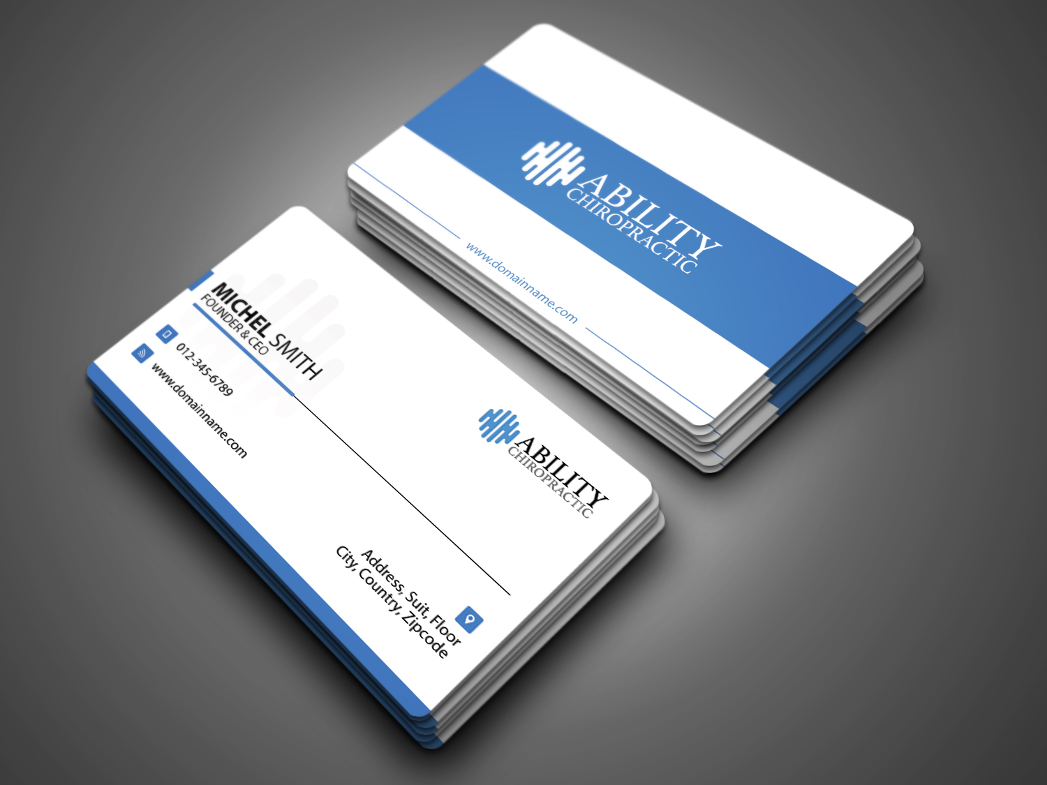 Visitenkarten-Design von Skytouch Solutions für Ability Chiropractic | Design #23776580