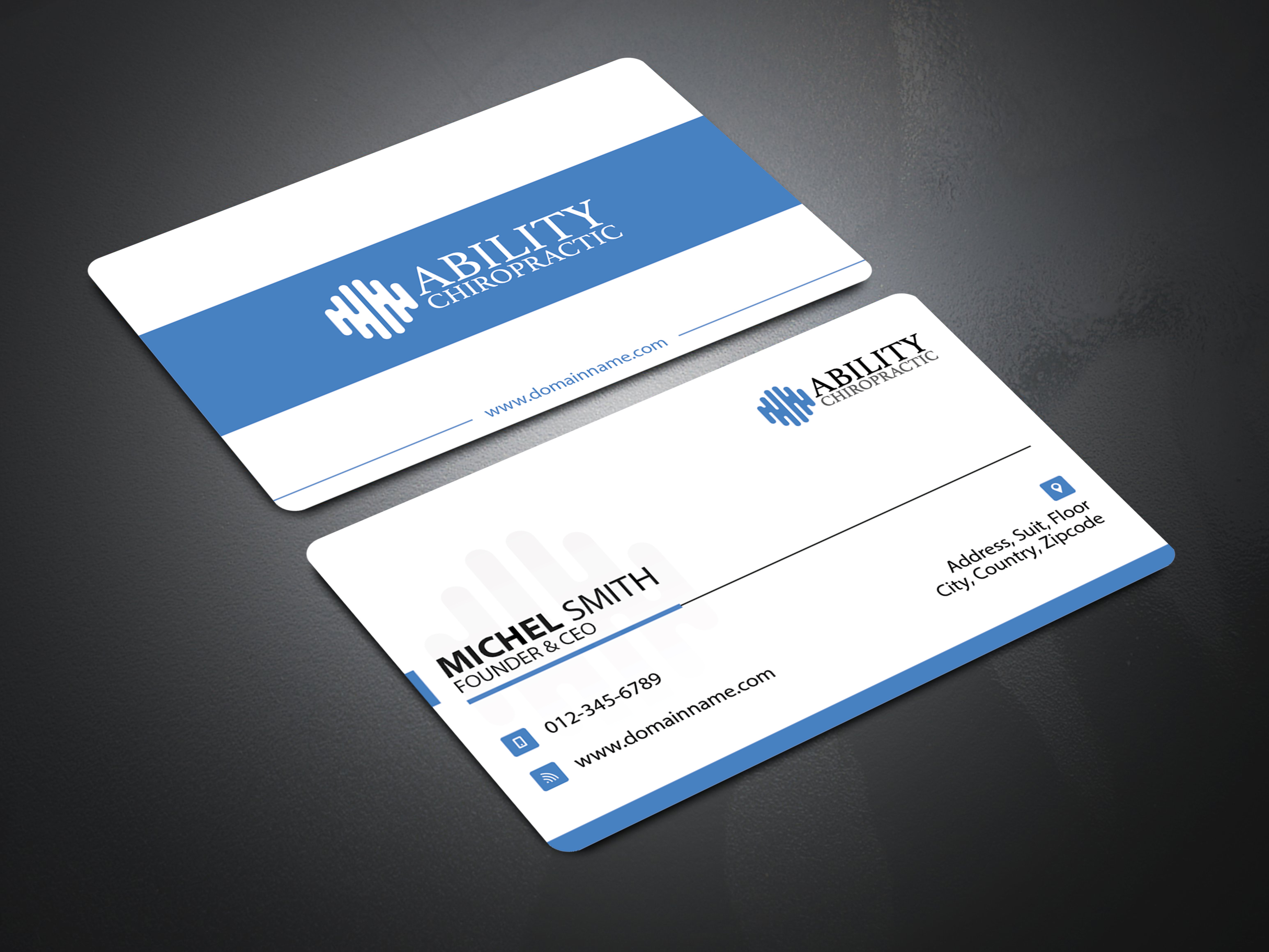 Business Card Design by Skytouch Solutions for Ability Chiropractic | Design #23776606