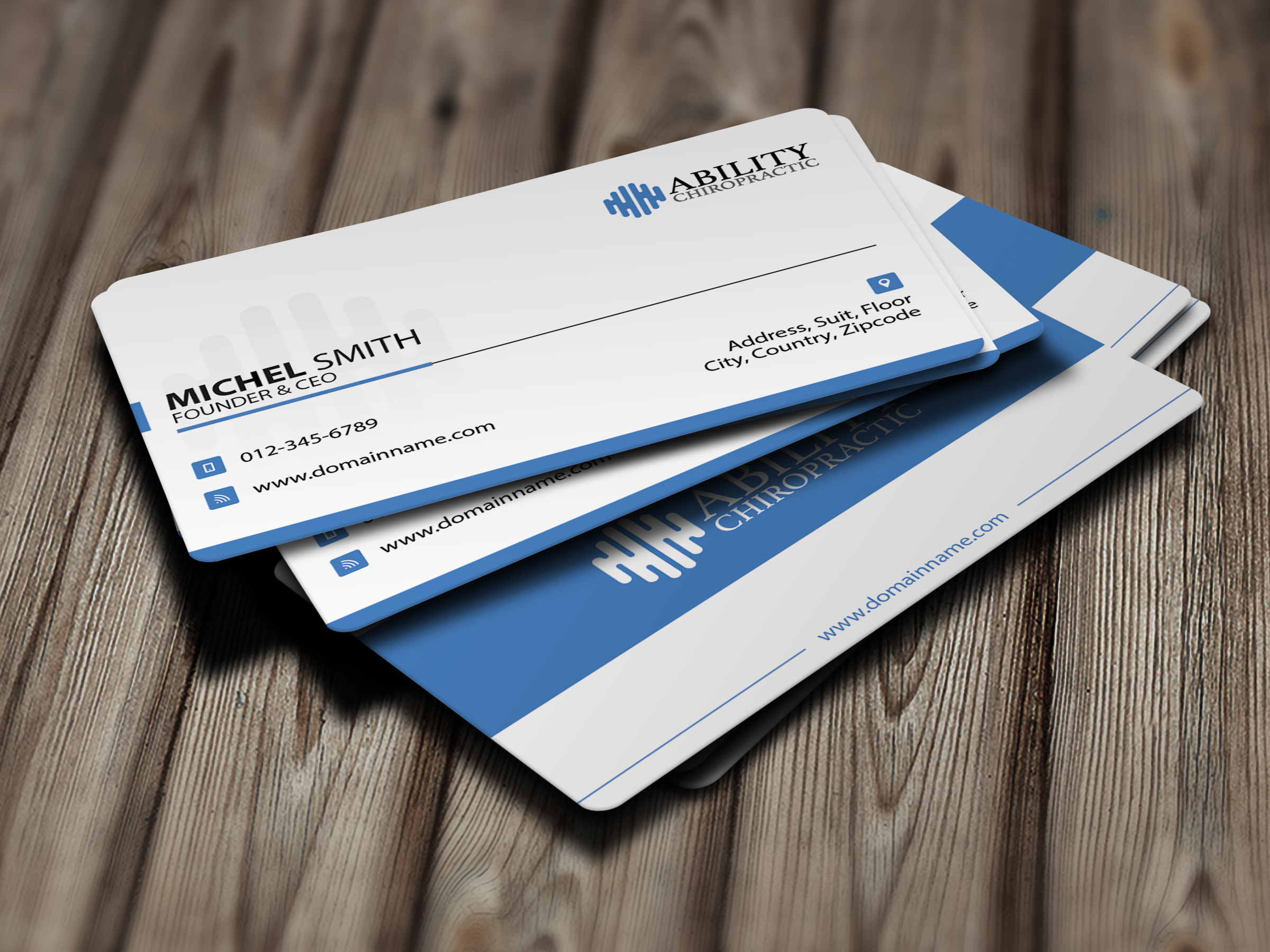 Visitenkarten-Design von Skytouch Solutions für Ability Chiropractic | Design #23776679