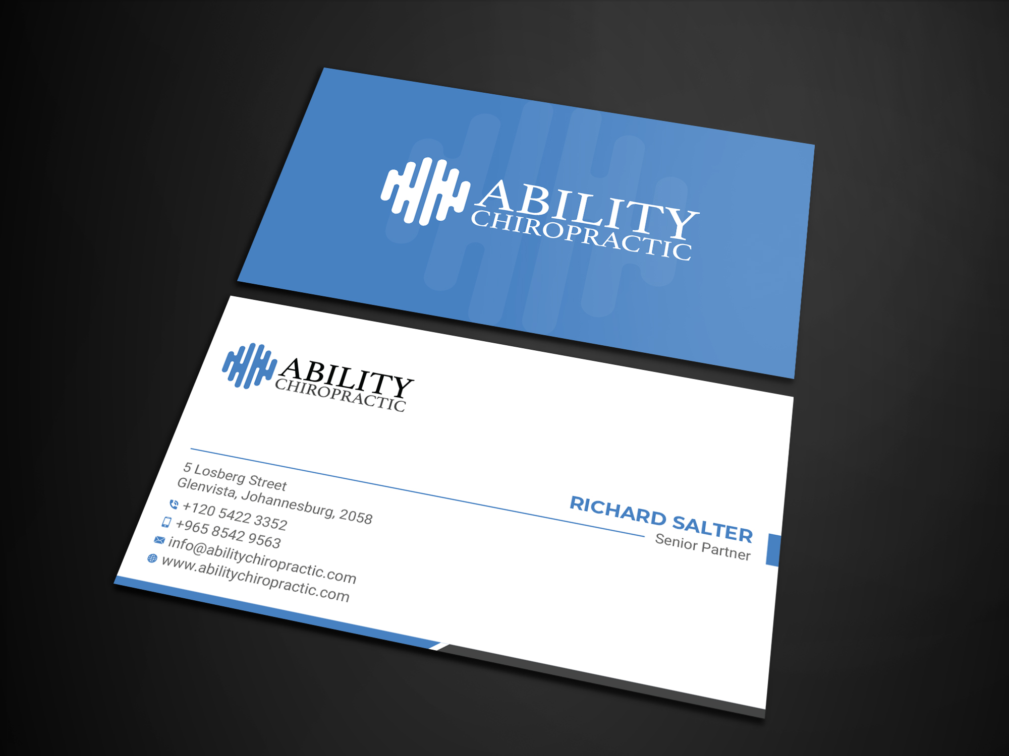 Business Card Design by Uttom 2 for Ability Chiropractic | Design #23720971
