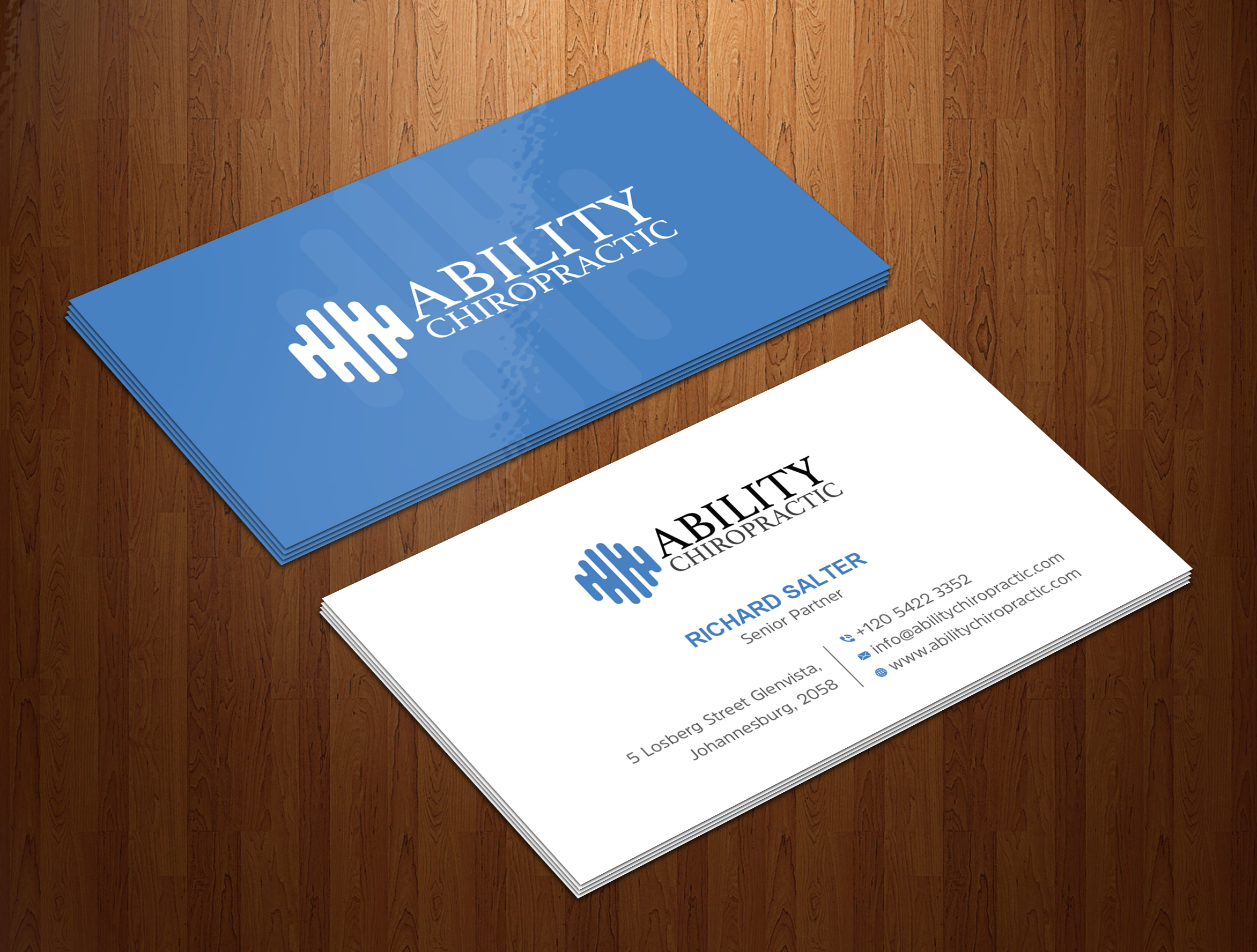 Business Card Design by Uttom 2 for Ability Chiropractic | Design #23731646