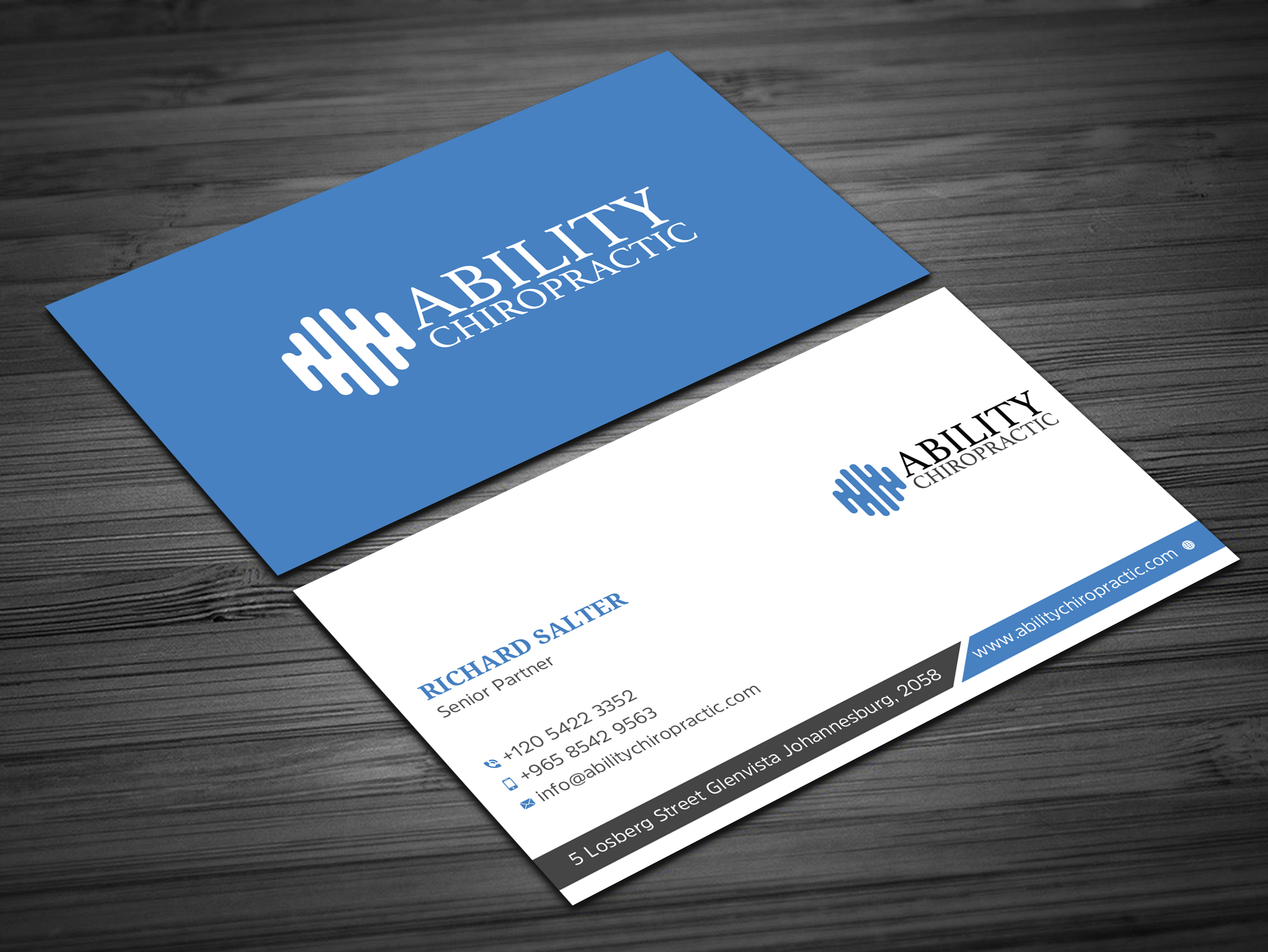 Business Card Design by Uttom 2 for Ability Chiropractic | Design #23759892