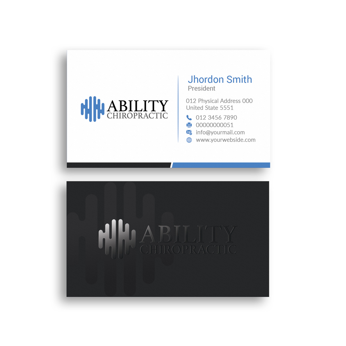 Business Card Design by Branding_BD for Ability Chiropractic | Design #23774591