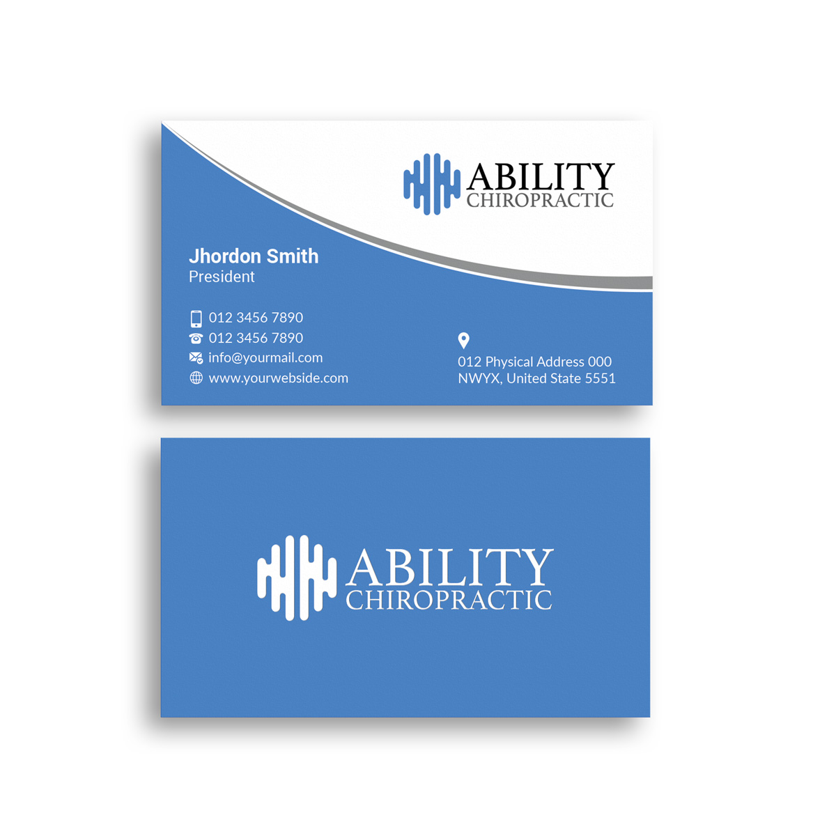 Business Card Design by Branding_BD for Ability Chiropractic | Design #23774613