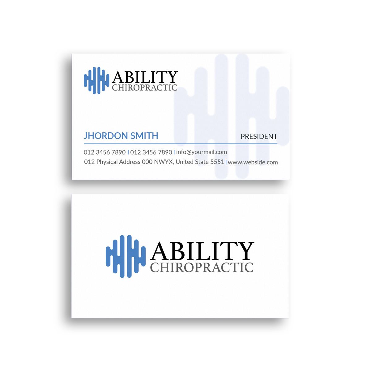 Business Card Design by Branding_BD for Ability Chiropractic | Design #23774970