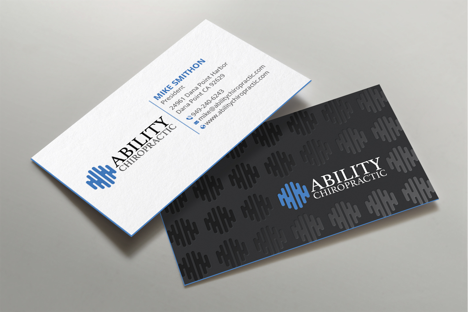 Visitenkarten-Design von DesignShout für Ability Chiropractic | Design #23758371