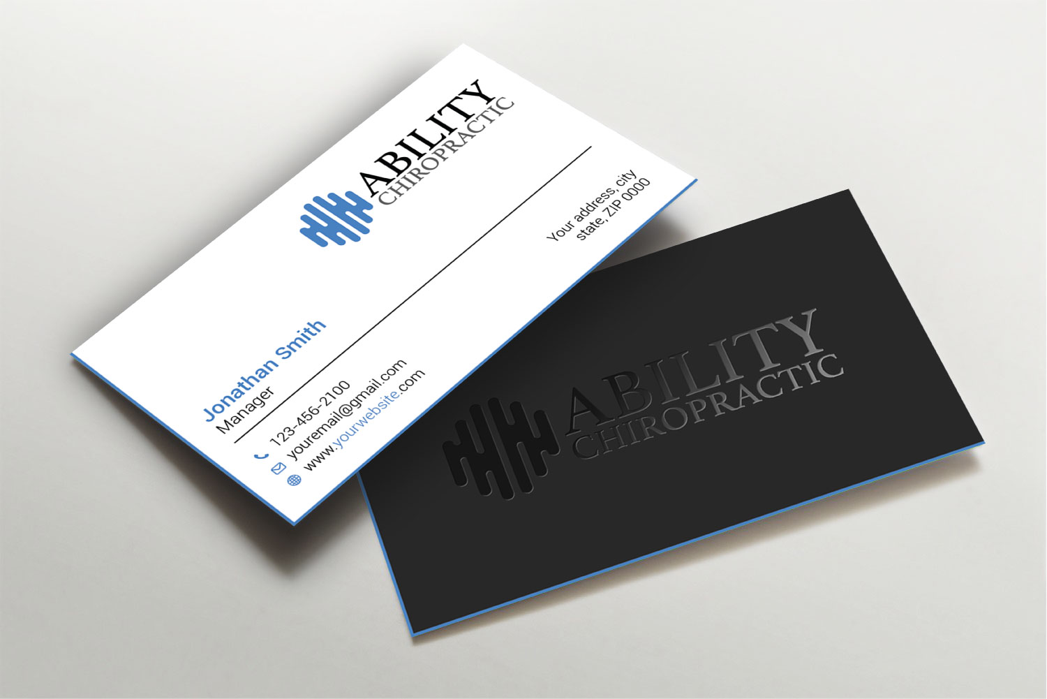 Business Card Design by Imagine design000 for Ability Chiropractic | Design #23750254
