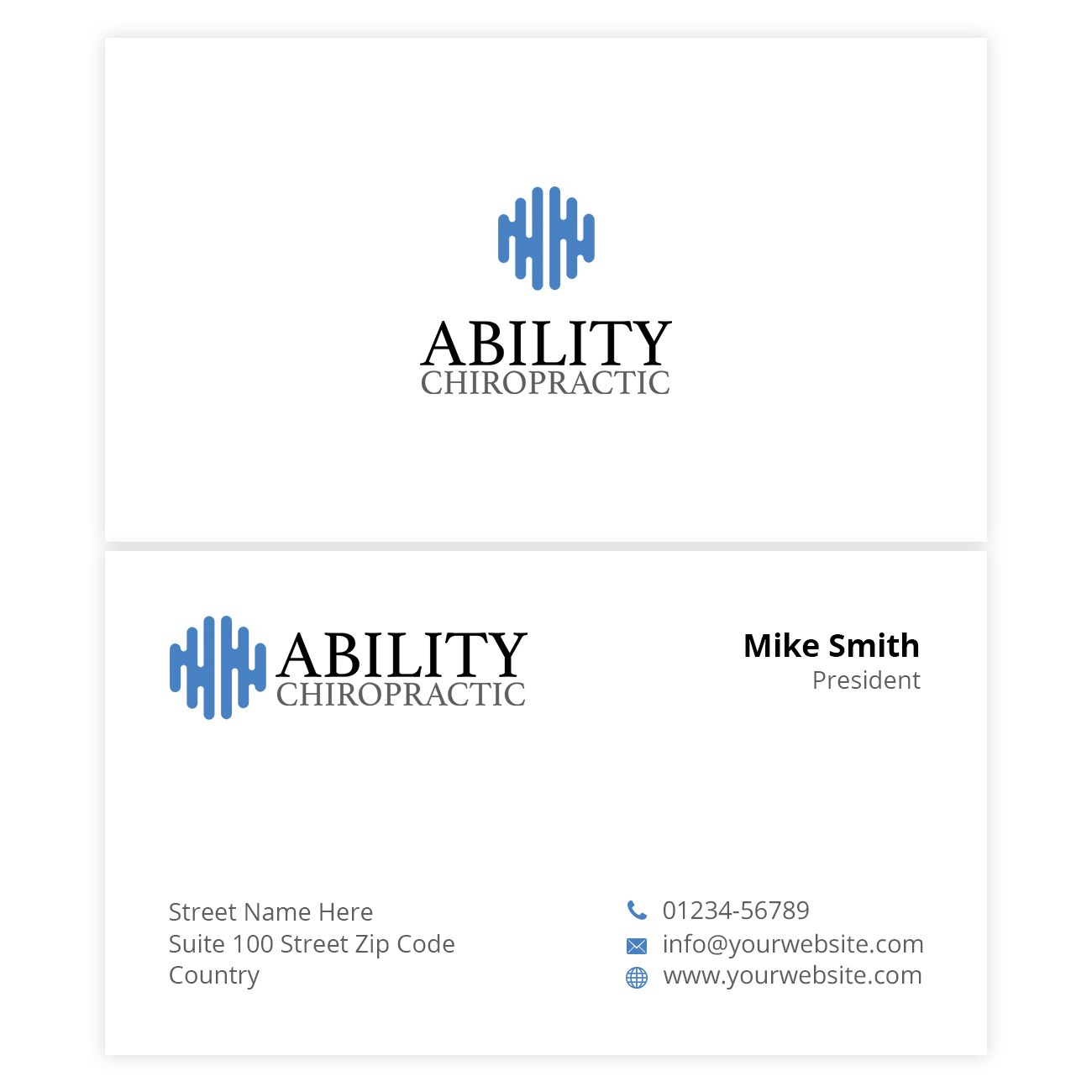 Business Card Design by Design Shovro for Ability Chiropractic | Design #23743924