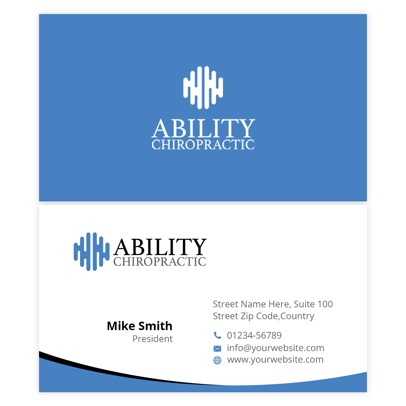 Business Card Design by Design Shovro for Ability Chiropractic | Design #23743933