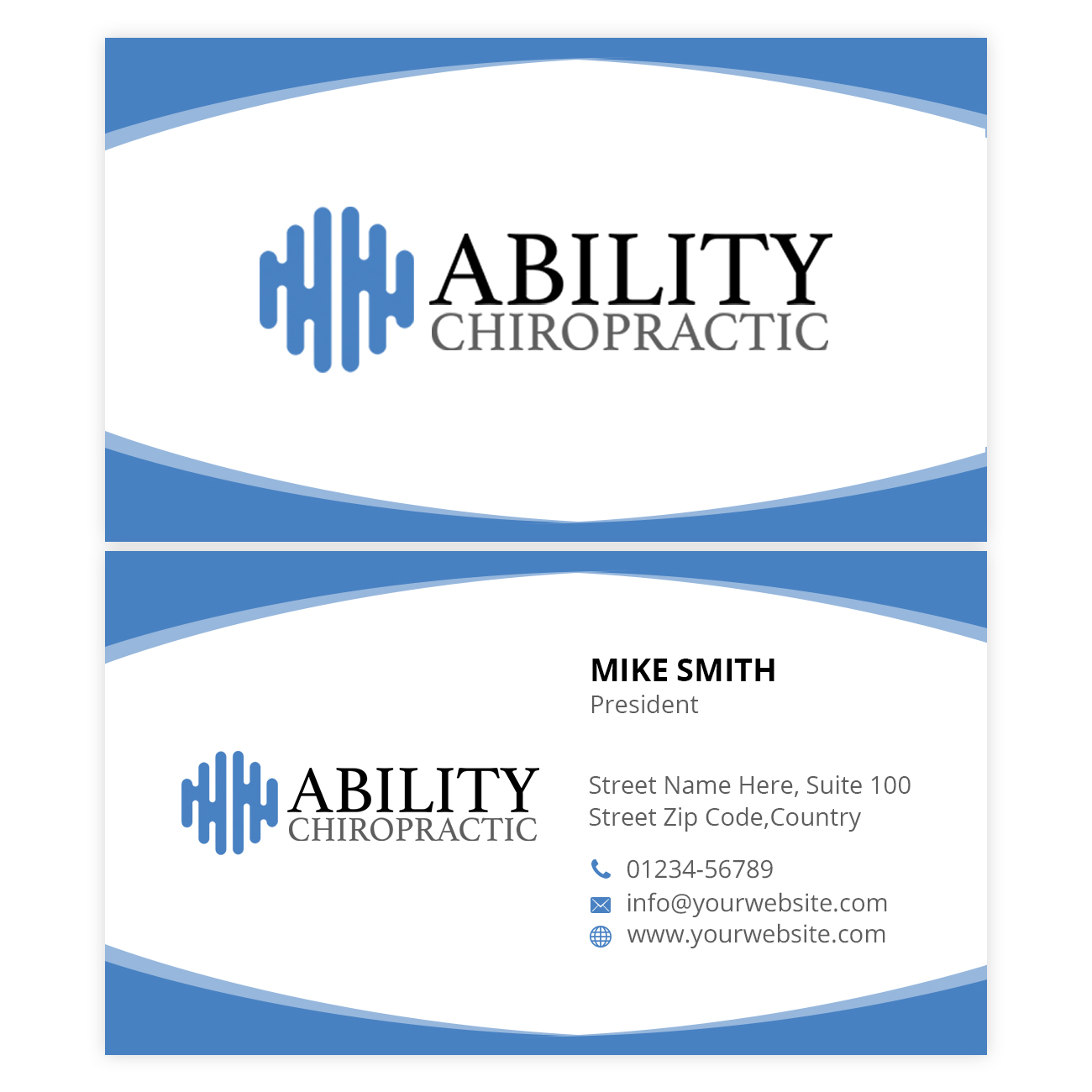 Visitenkarten-Design von Design Shovro für Ability Chiropractic | Design #23783845