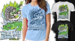 Florida Airboat Tours and wildlife t-shirt * | T-shirt Design by Falih A