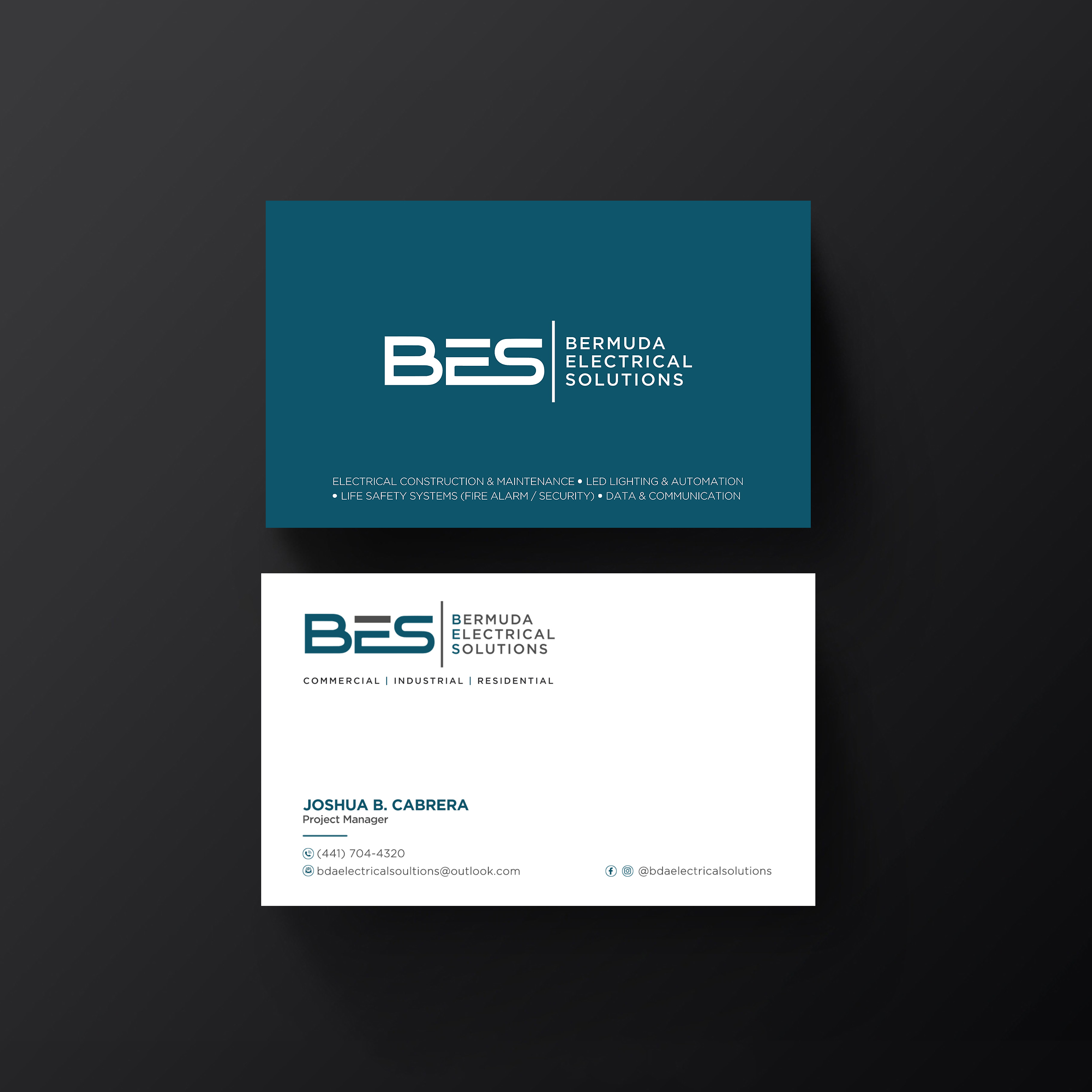 Business Card Design by Designers Hub for Bermuda Electrical Solutions  | Design #23731114