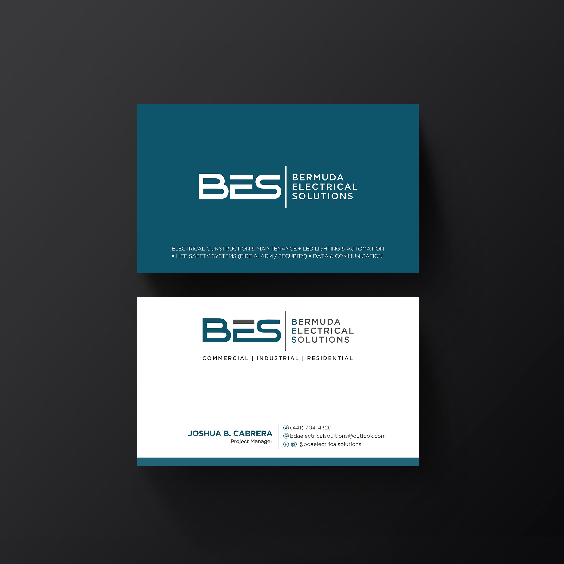 Business Card Design by Designers Hub for Bermuda Electrical Solutions  | Design #23731219