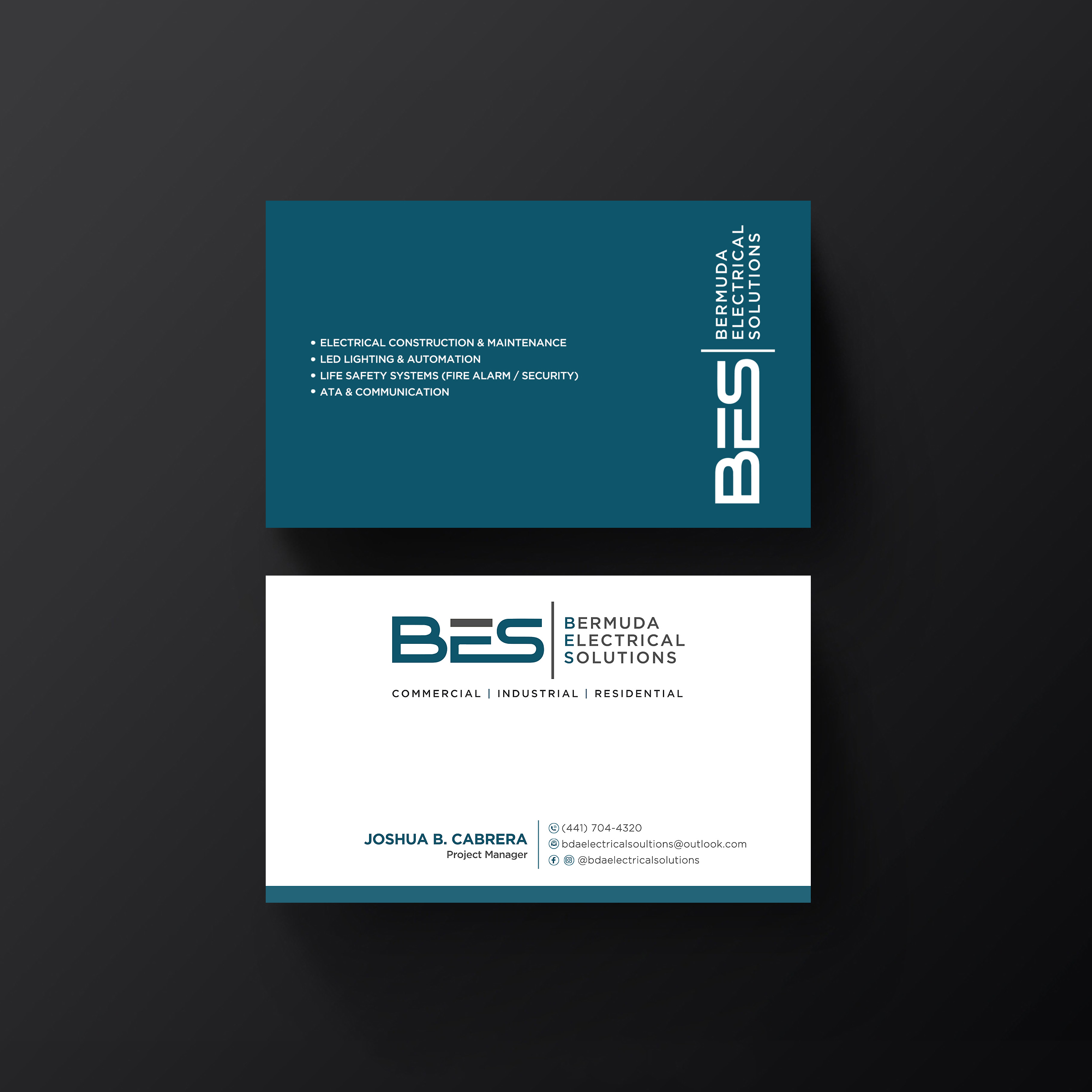 Business Card Design by Designers Hub for Bermuda Electrical Solutions  | Design #23731329