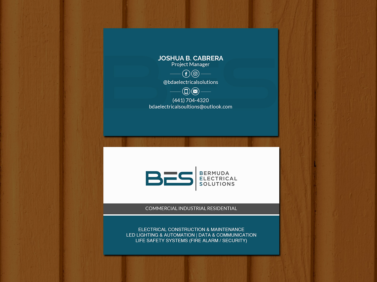 Business Card Design by Creations Box 2015 for Bermuda Electrical Solutions  | Design #23732818