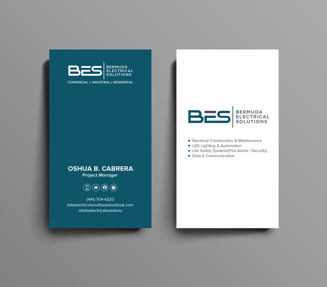 Business Card Design by chandrayaan.creative for Bermuda Electrical Solutions  | Design #23735467