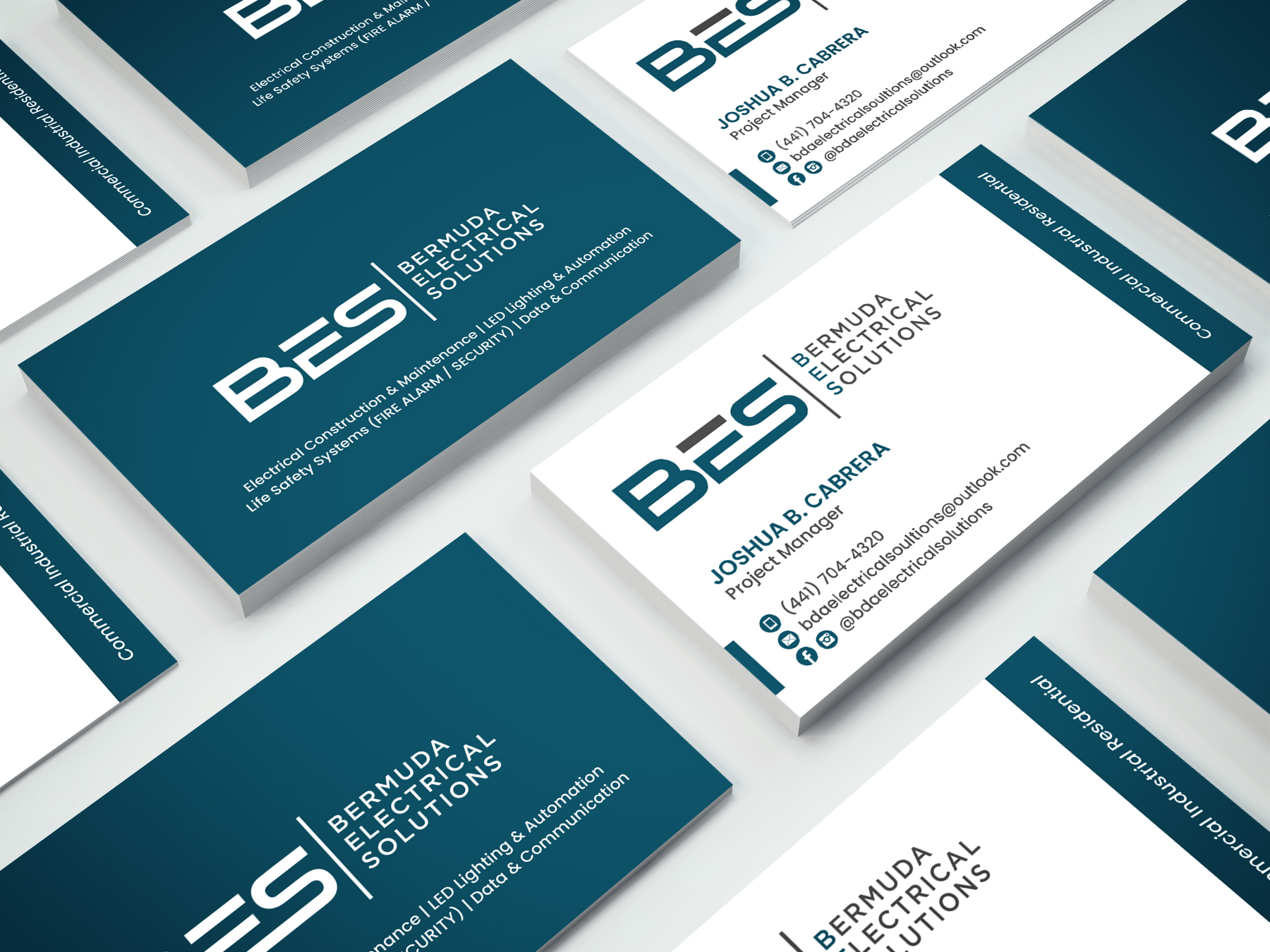Business Card Design by SL Designer for Bermuda Electrical Solutions  | Design #23728314
