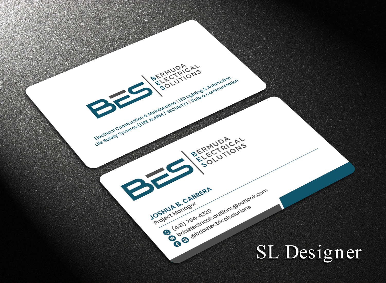 Business Card Design by SL Designer for Bermuda Electrical Solutions  | Design #23728346