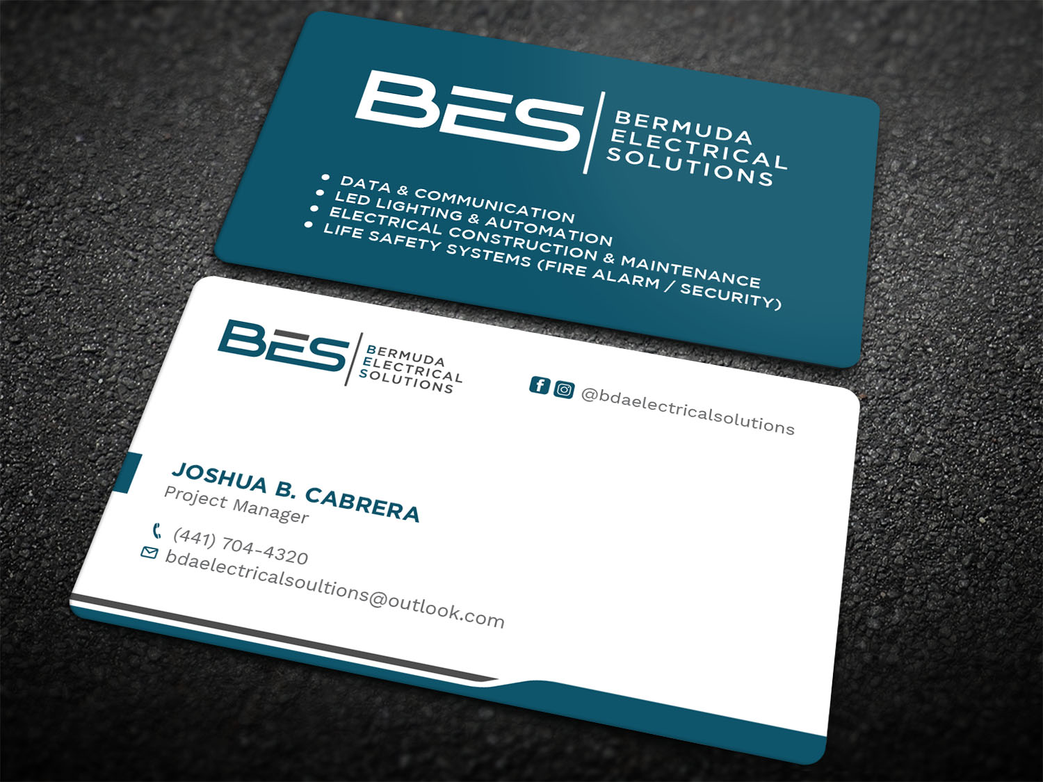 Business Card Design by Tripti Ranjan Gain for Bermuda Electrical Solutions  | Design #23727984