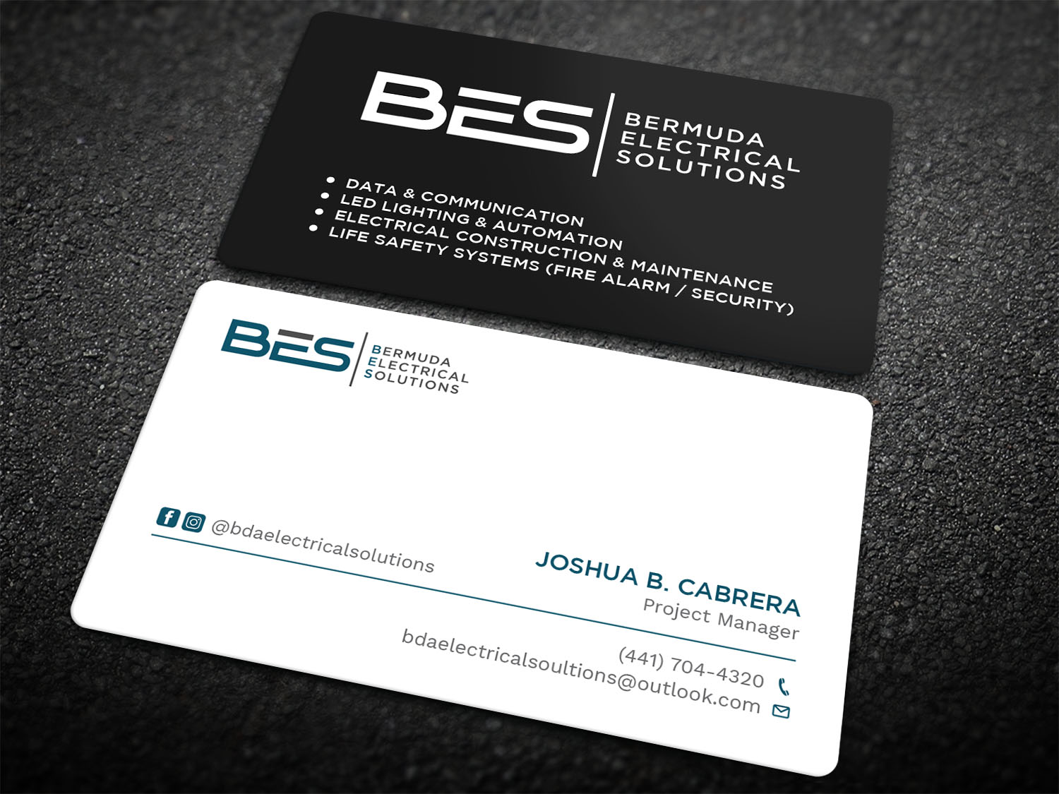 Business Card Design by Tripti Ranjan Gain for Bermuda Electrical Solutions  | Design #23727993