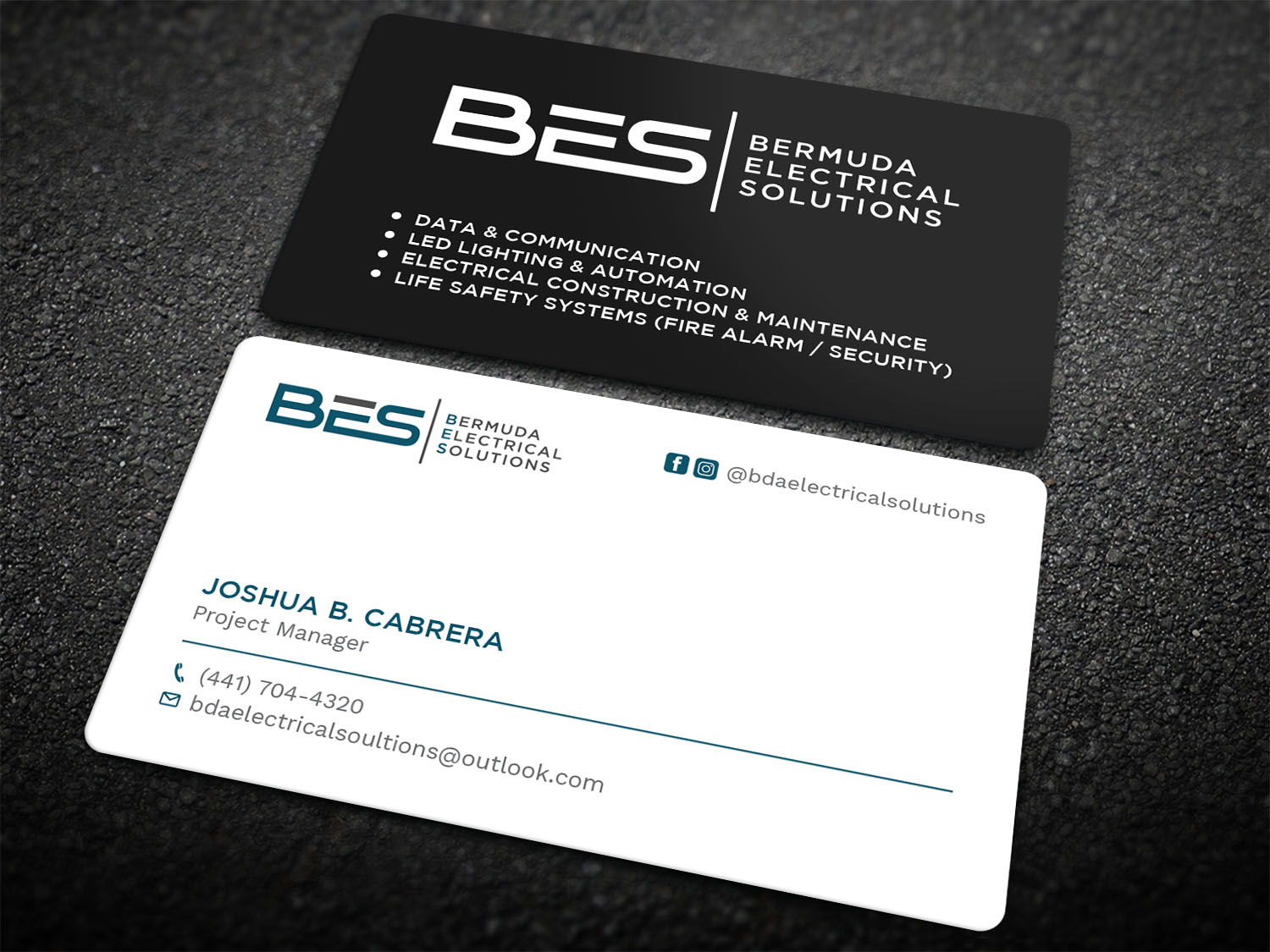 Business Card Design by Tripti Ranjan Gain for Bermuda Electrical Solutions  | Design #23727994