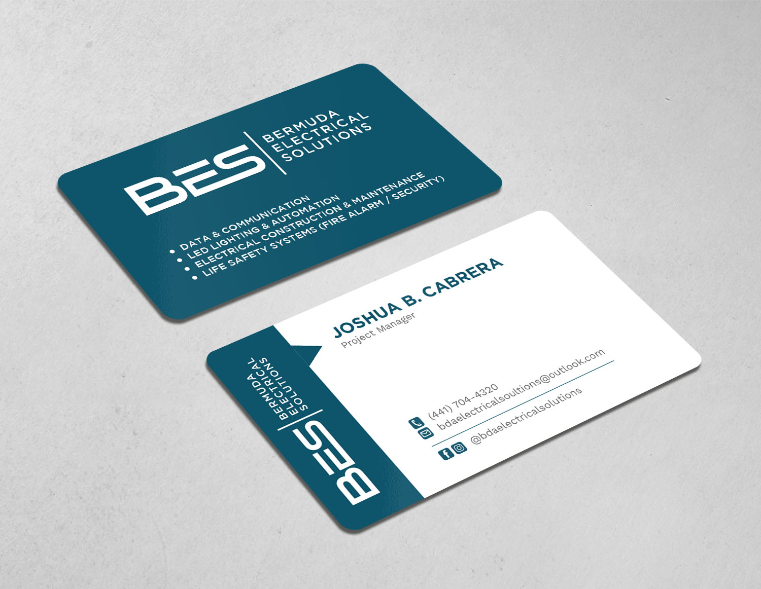 Business Card Design by Tripti Ranjan Gain for Bermuda Electrical Solutions  | Design #23729816