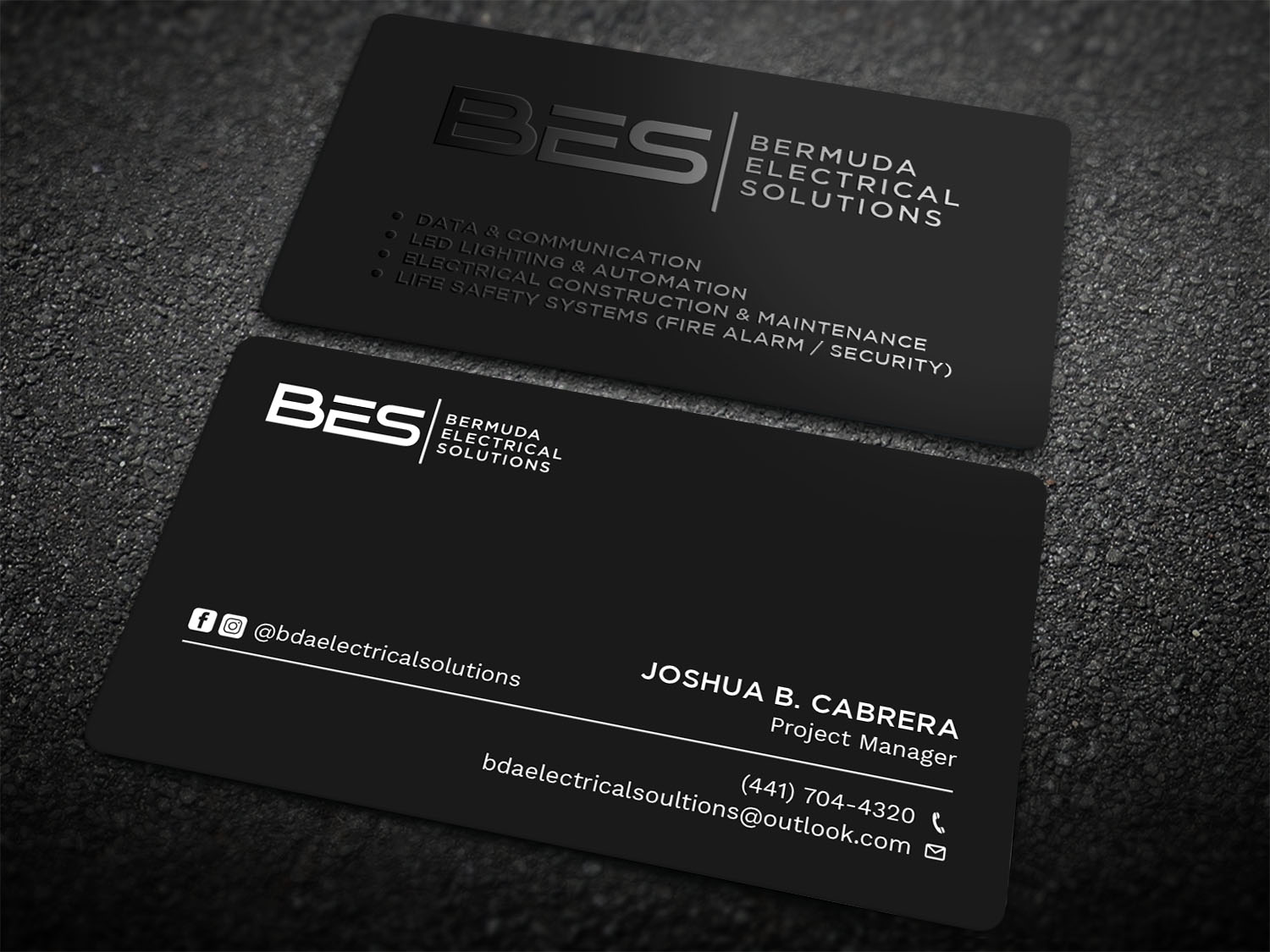 Business Card Design by Tripti Ranjan Gain for Bermuda Electrical Solutions  | Design #23736592