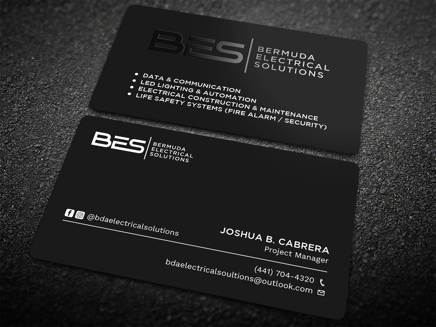 Business Card Design by Tripti Ranjan Gain for Bermuda Electrical Solutions  | Design #23736593