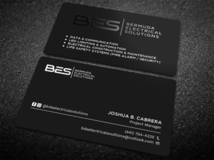 Business Card Design by Tripti Ranjan Gain for Bermuda Electrical Solutions  | Design: #23736593