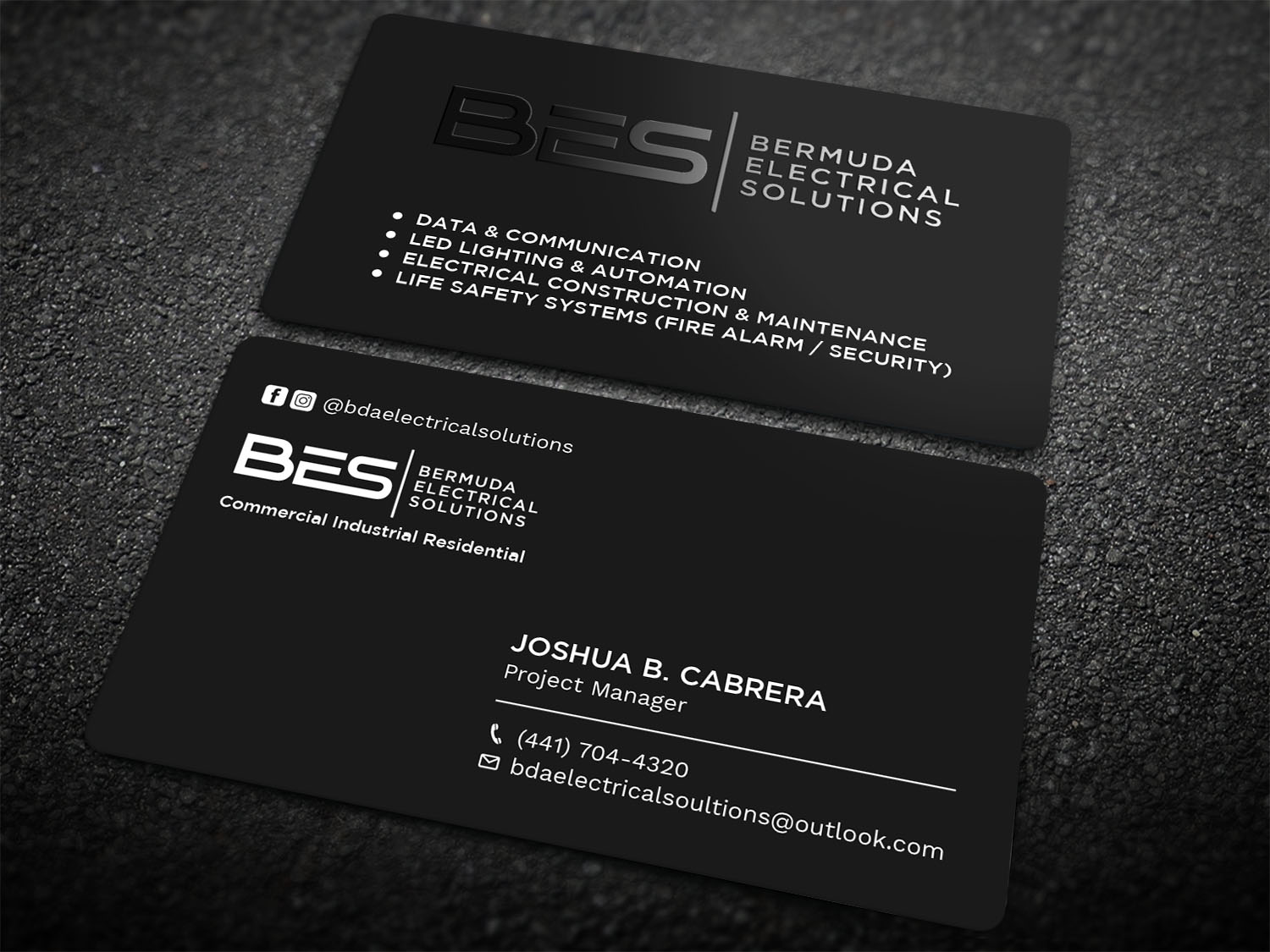 Business Card Design by Tripti Ranjan Gain for Bermuda Electrical Solutions  | Design #23736594